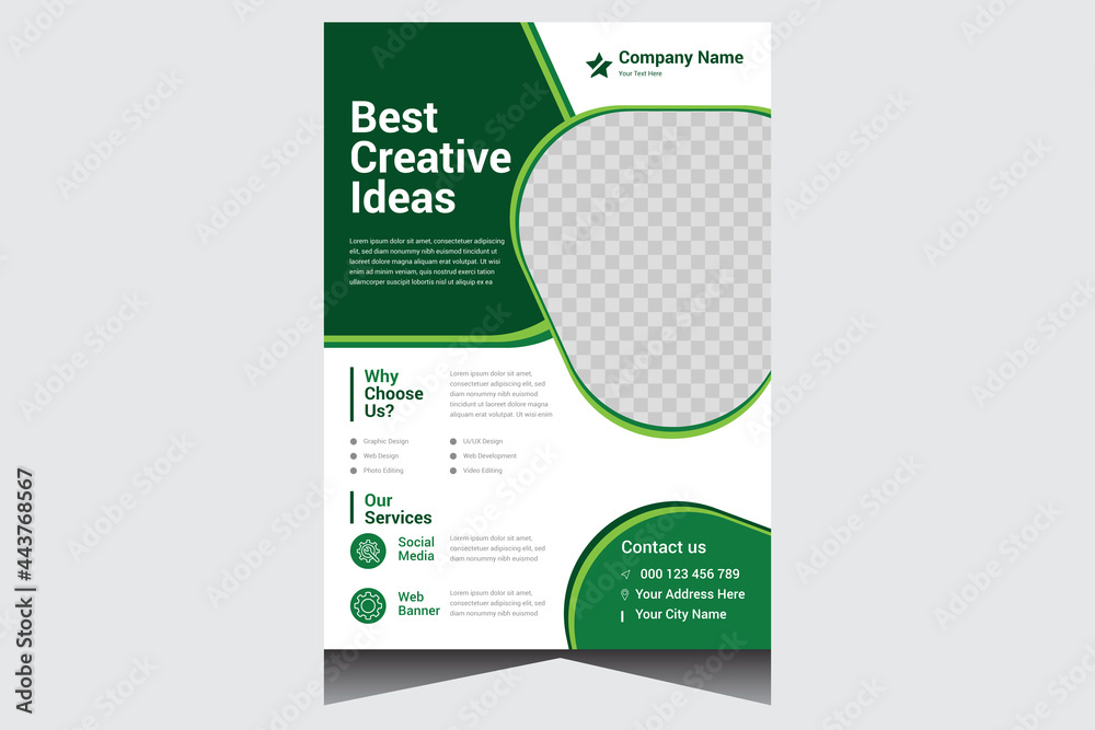 Simple creative business flyer design template Simple creative business flyer design template