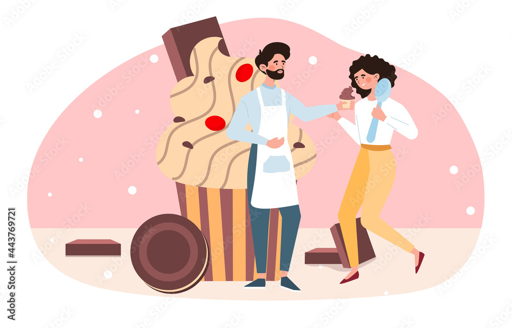 Fototapeta premium Sweet-tooth vector concept