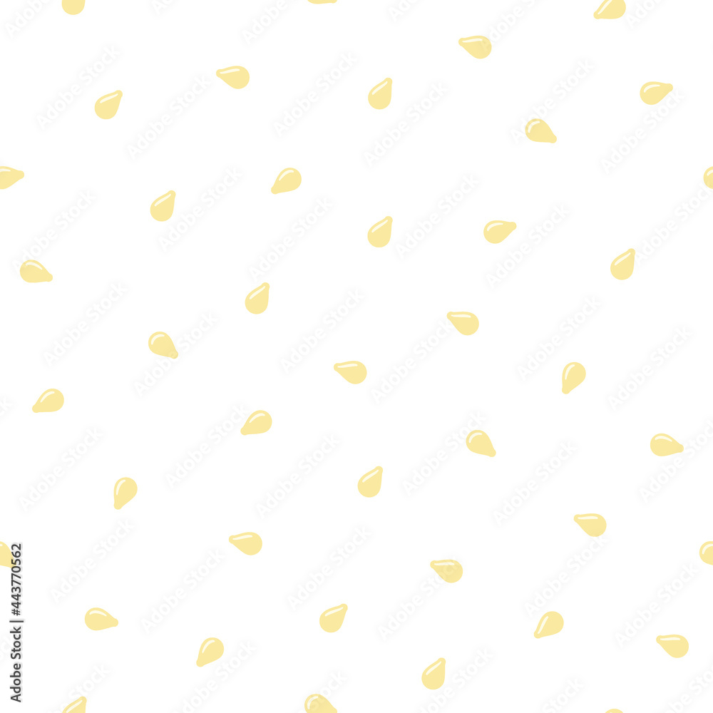 Seamless pattern with white sesame seeds. Scattered sesame seeds. Vector illustration on color background. Seamless pattern with white sesame seeds. Scattered sesame seeds. Vector illustration on color background.