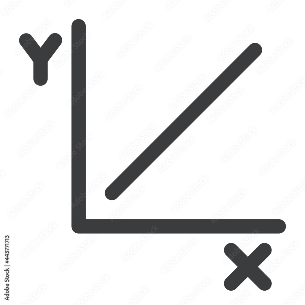 Linear Growth Icon Linear Growth Icon