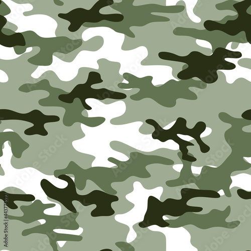 Abstract camouflage, military pattern. Seamless vector on a light background.
