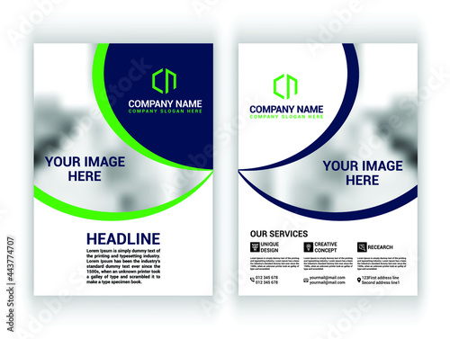 Business brochure, flyer design, a4 template photo