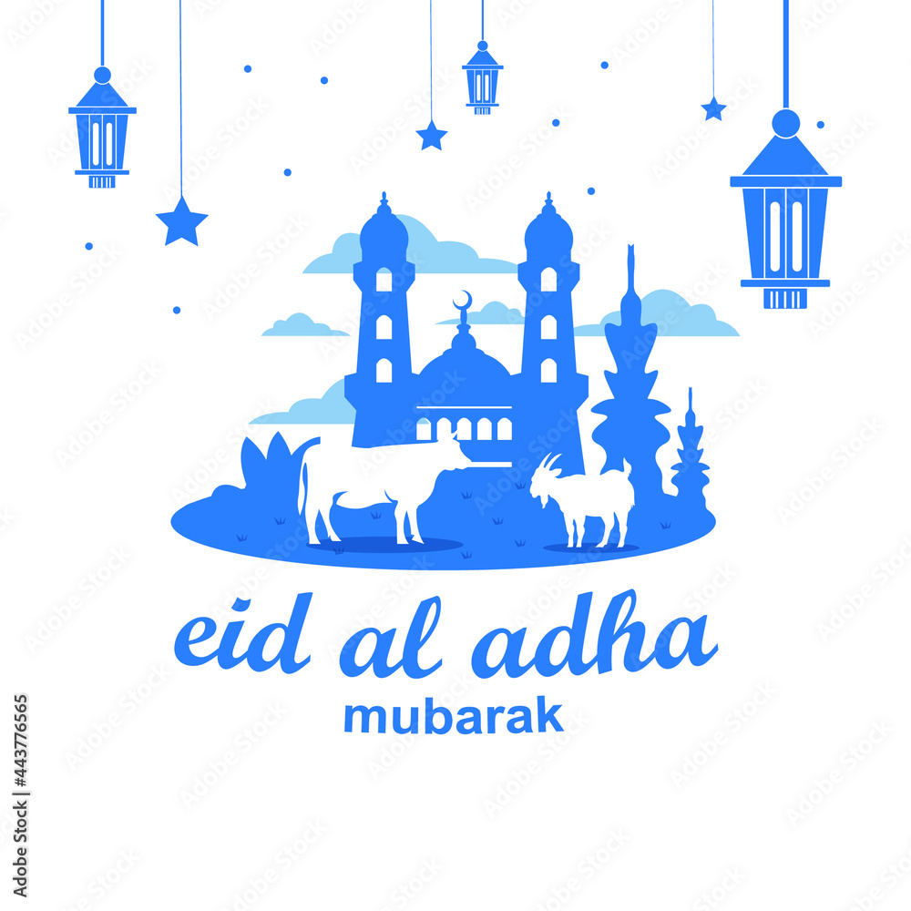 eid-adha illustration design template. eid-adha background or poster vector.