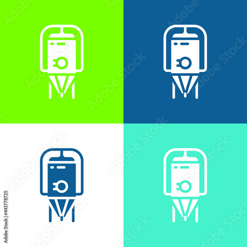 Brewing Flat four color minimal icon set