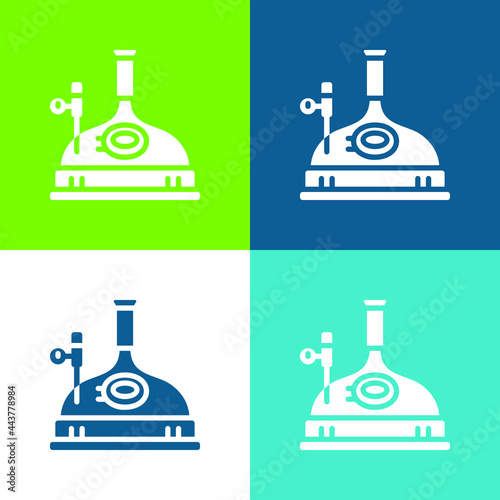 Brewing Flat four color minimal icon set