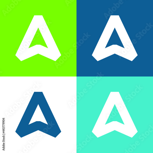 Free Download Arrow Flat four color minimal icon set - GFXLoad