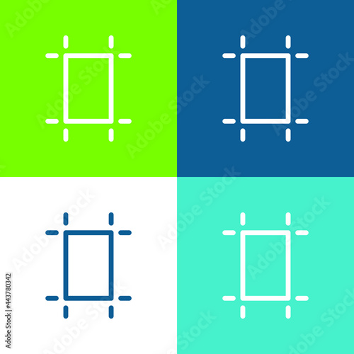 Artboard Flat four color minimal icon set
