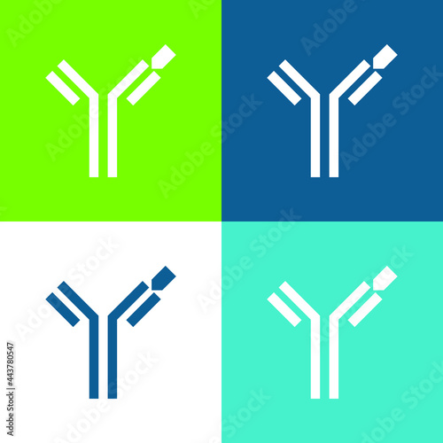 Antibody Flat four color minimal icon set