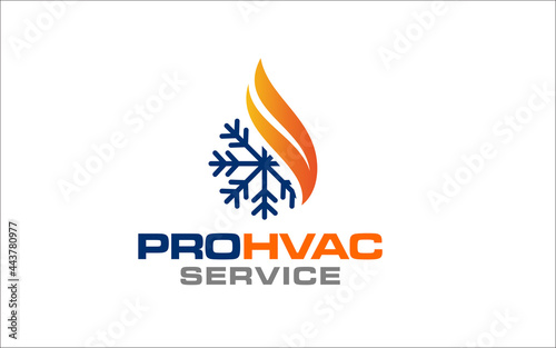 Illustration graphic vector of plumbing, heating and cooling service Logo Design template
