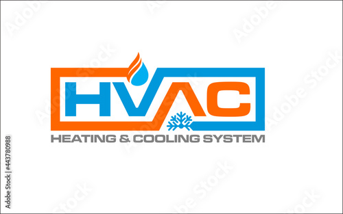 Illustration graphic vector of plumbing, heating and cooling service Logo Design template