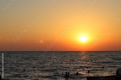 sunset on the sea