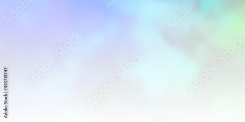 Light Blue, Green vector pattern with clouds.