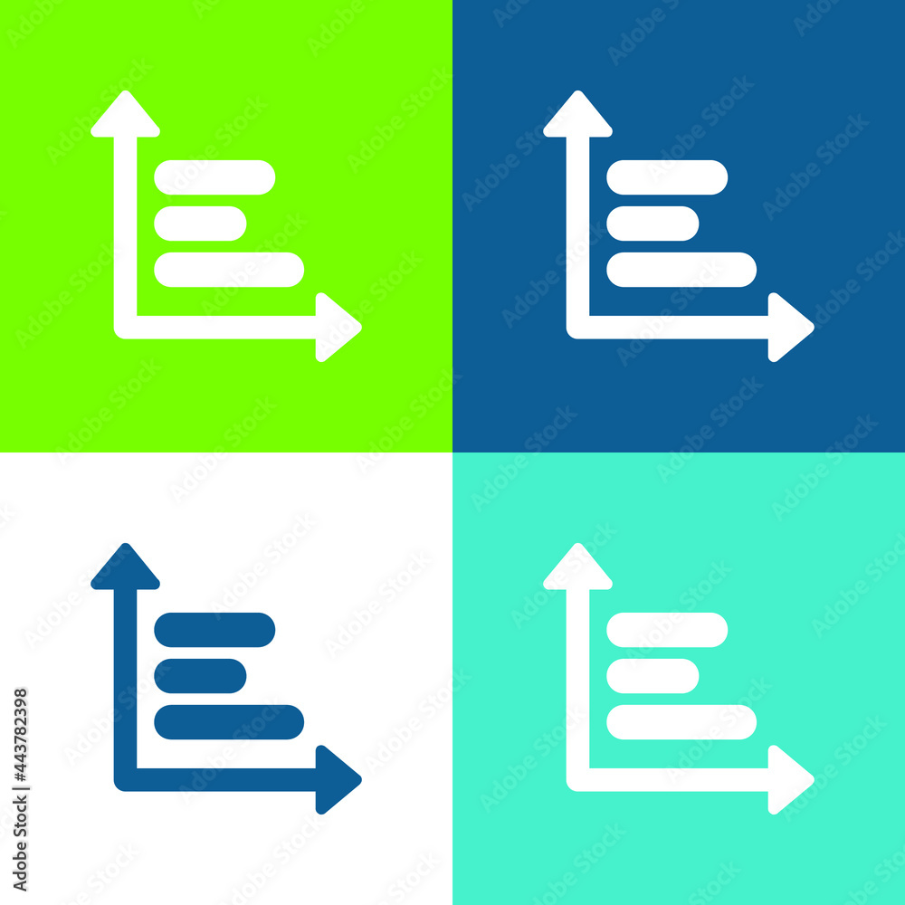 Bar Chart Flat four color minimal icon set Bar Chart Flat four color minimal icon set