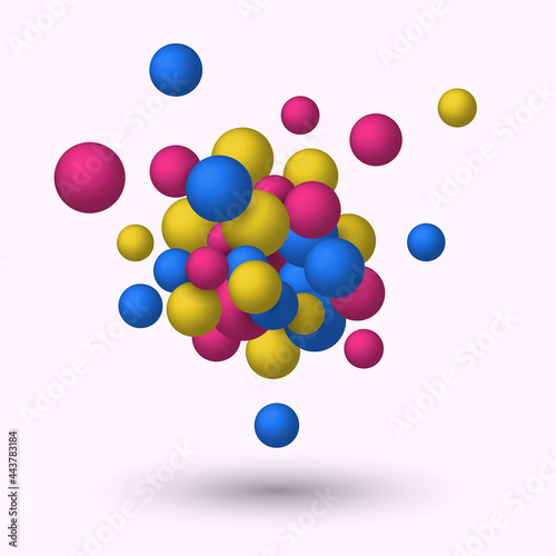 3d spheres. Vector geometric background with spheres.