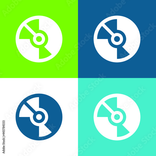 Big DVD Flat four color minimal icon set