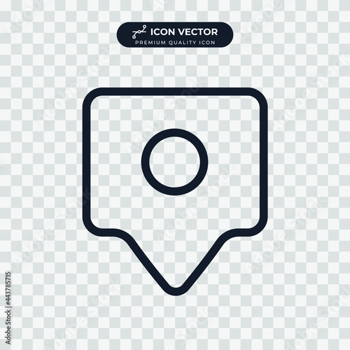 pin location icon symbol template for graphic and web design collection logo vector illustration