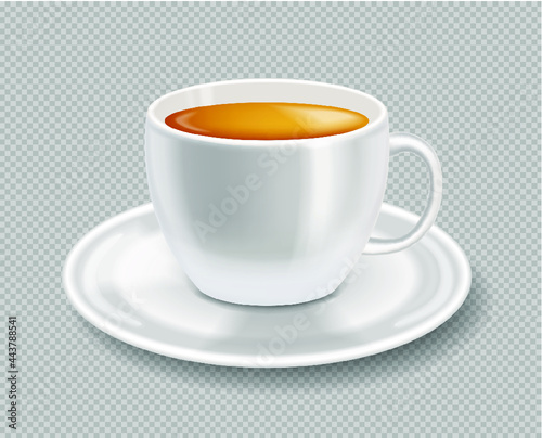 Cup of tea vector realistic isolated on white