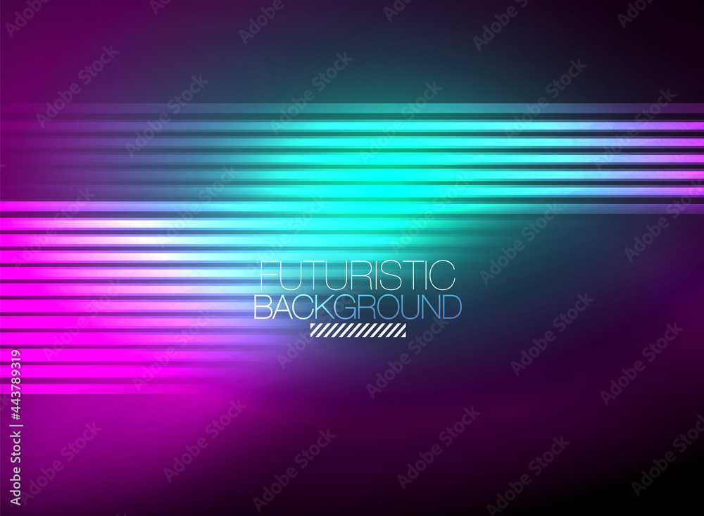 Bright neon color techno abstract background, shiny glowing neon lines in the dark background Bright neon color techno abstract background, shiny glowing neon lines in the dark background