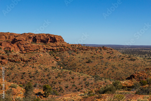 オーストラリア ノーザンテリトリーにあるワタルカ国立公園内のキングス・キャニオンの風景
