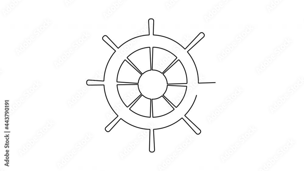 Self drawing animation of sea wheel. Self drawing animation of sea wheel.