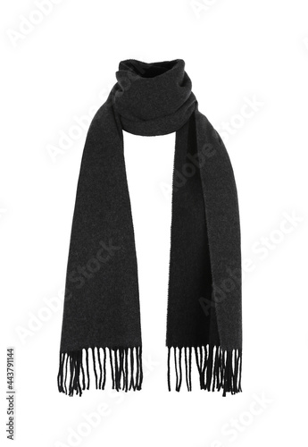 Obraz na płótnie Black wool scarf