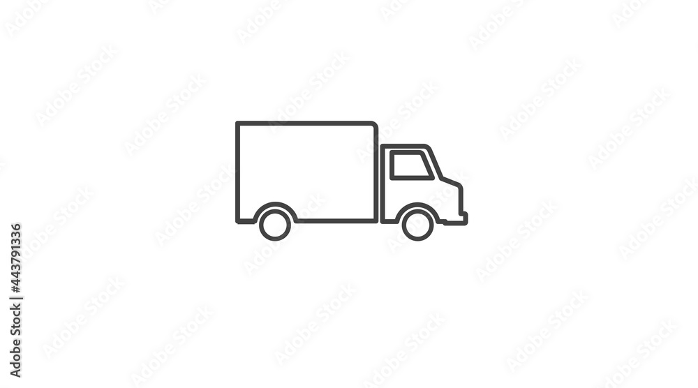 Delivery Truck Icon. Vector isolated illustration of a truck 