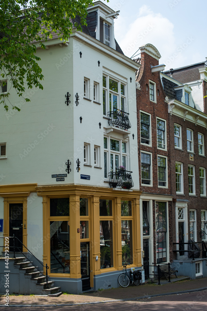canal houses, bridges, and canals in Amsterdam