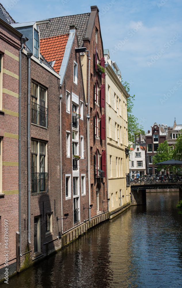 canal houses, bridges, and canals in Amsterdam