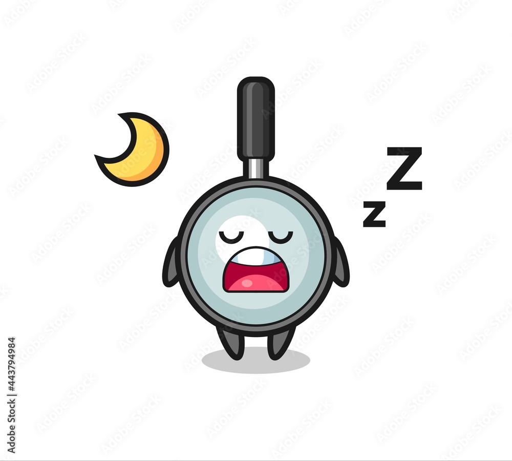 magnifying glass character illustration sleeping at night magnifying glass character illustration sleeping at night