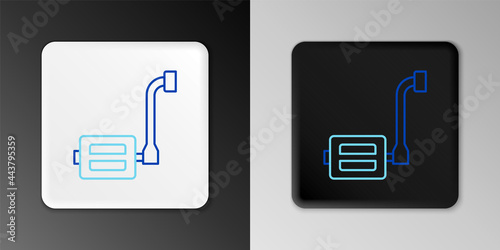 Line Bicycle pedal icon isolated on grey background. Colorful outline concept. Vector