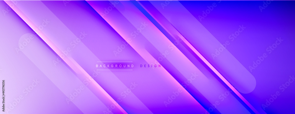 Abstract background - lines composition created with lights and shadows. Technology or business digital template. Trendy simple fluid color gradient abstract background with dynamic