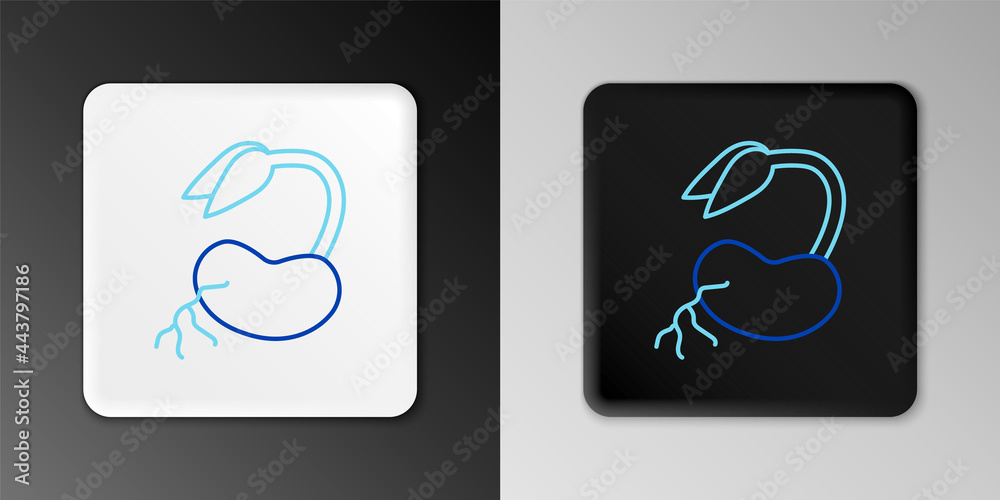 Line Sprout icon isolated on grey background. Seed and seedling. Leaves sign. Leaf nature. Colorful outline concept. Vector Line Sprout icon isolated on grey background. Seed and seedling. Leaves sign. Leaf nature. Colorful outline concept. Vector