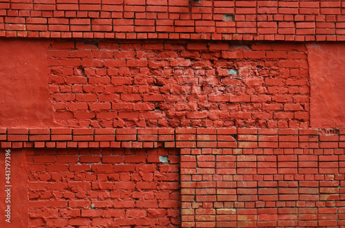 red brick wall background                                               
