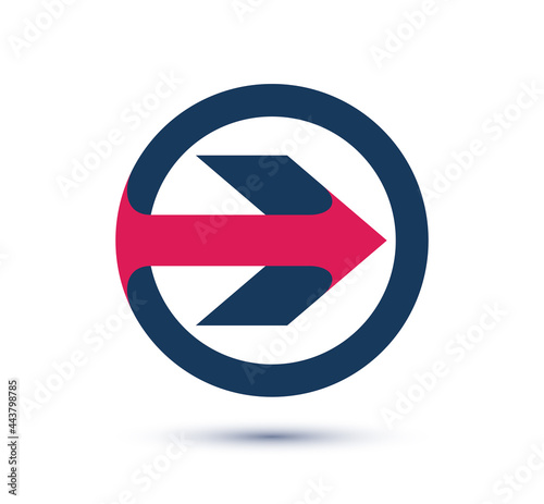Arrow in circle vector logo...