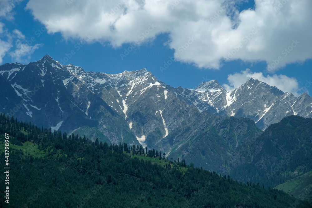 Views of the Himalayas from Himachal Pradesh in India.