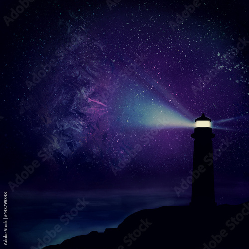 lighthouse magic night space spray art