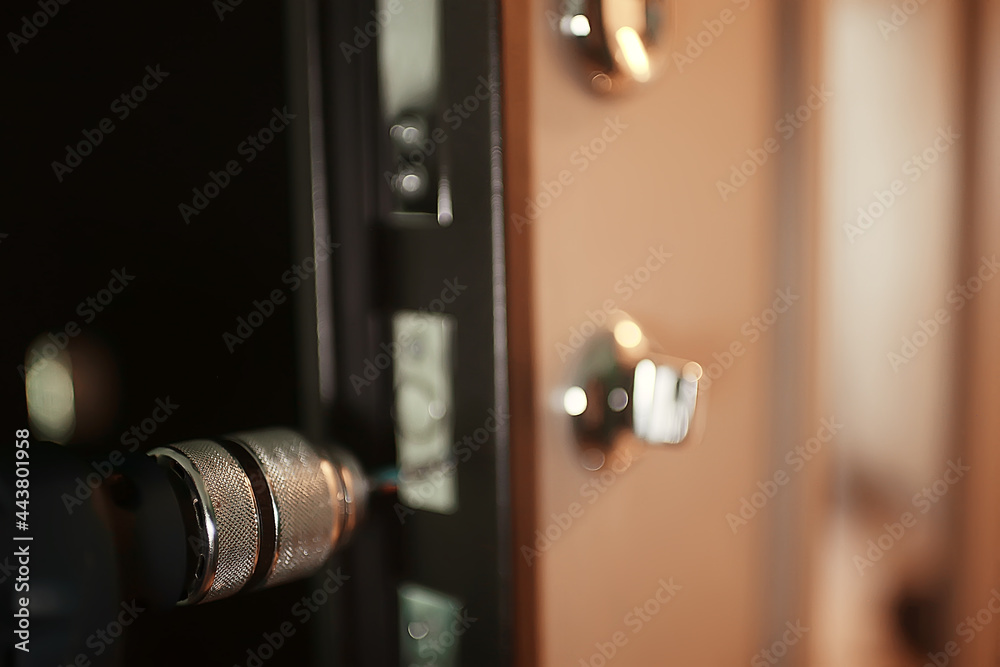installation of a lock in the door installation of a lock in the door