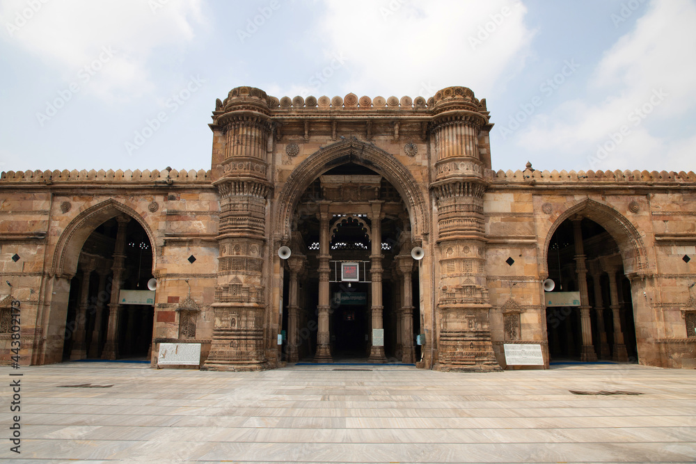 Jama Masjid, also known as Jumah Mosque mosque built in 1424 during the reign of Ahmad Shah I. Ahmedabad, Gujarat, India 