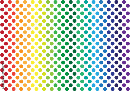 Light Multicolor  Rainbow vector modern geometrical circle abstract background. Dotted texture template. Geometric pattern in halftone style with gradient.