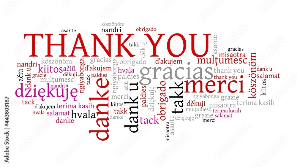 Obraz premium Thank you words