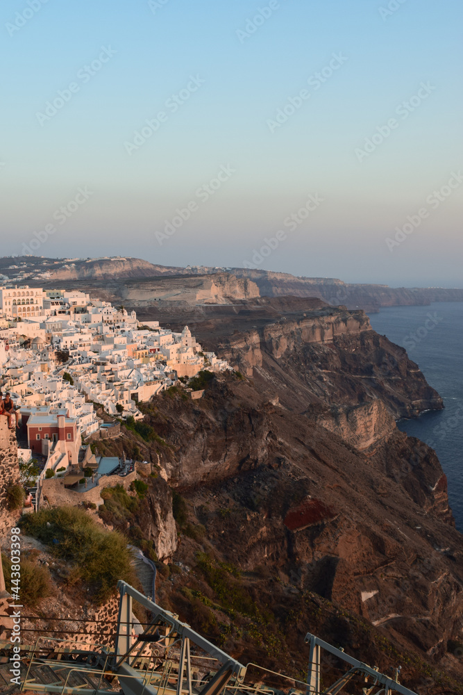 view of Santorini from the top 