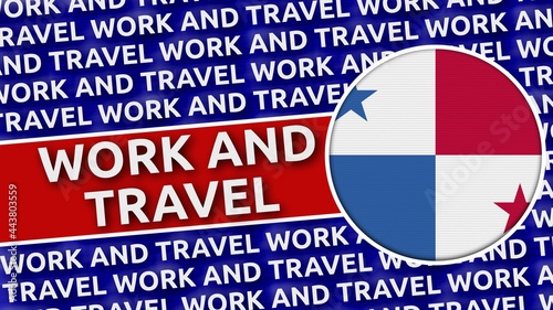 Panama Circular Flag with Work and Travel Titles - 3D Illustration 4K Resolution Free Download Panama Circular Flag with Work and Travel Titles - 3D Illustration 4K Resolution - GFXLoad