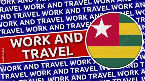 Togo Circular Flag with Work and Travel Titles - 3D Illustration 4K Resolution Free Download Togo Circular Flag with Work and Travel Titles - 3D Illustration 4K Resolution - GFXLoad