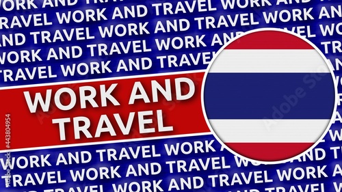 Thailand Circular Flag with Work and Travel Titles - 3D Illustration 4K Resolution Free Download Thailand Circular Flag with Work and Travel Titles - 3D Illustration 4K Resolution - GFXLoad