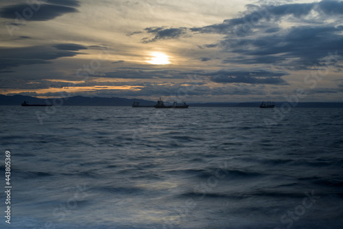 sunset in the sea