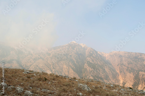 Fire and Smoke on the Mountain. Mount Çika, Albania