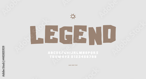 Sans serif font in the style of hand drawn graphic