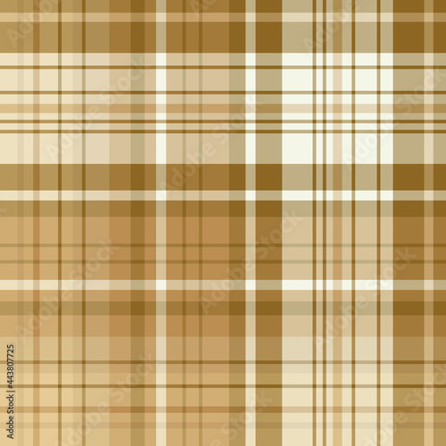Seamless pattern in beige colors for plaid, fabric, textile, clothes, tablecloth and other things. Vector image.