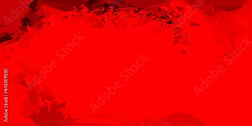 Light red vector poly triangle template.