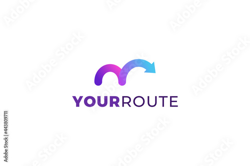 Route finder abstract logo design
